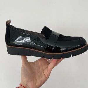 Dr. Scholl’s Black Patent & Suede Style Slip-On Loafer